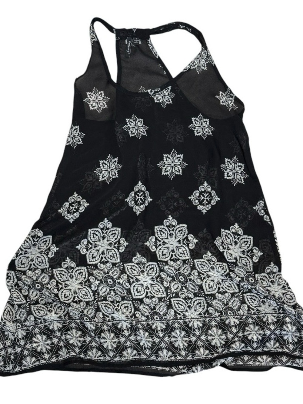 Portocruz Black White Floral
Boho Swing Tank Top Sheer Racerback Beach Cover‎ Up - Picture 6 of 8